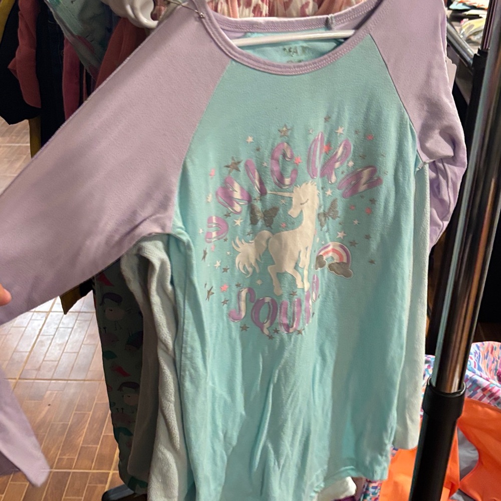 🌈4/$25🌈 Magical Unicorn Kids Nightgown - Mint and Lavender